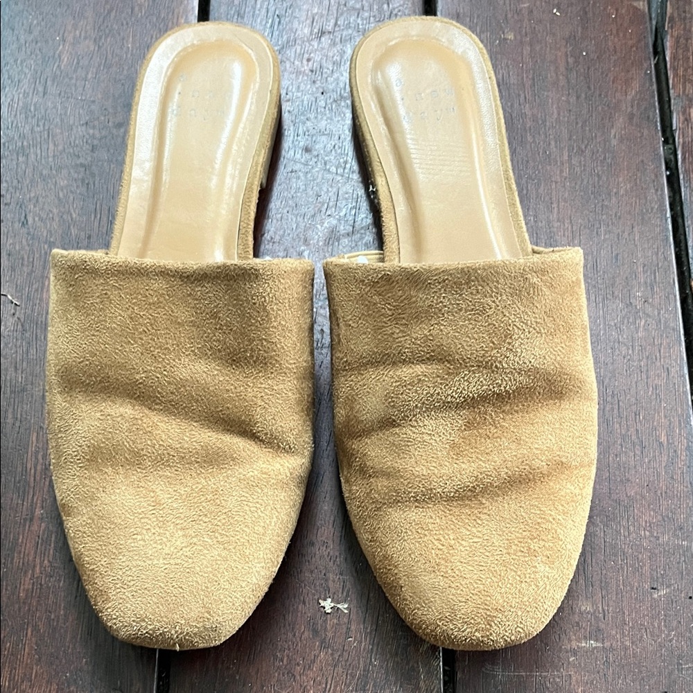 a new day Tan Suede Slide Mules